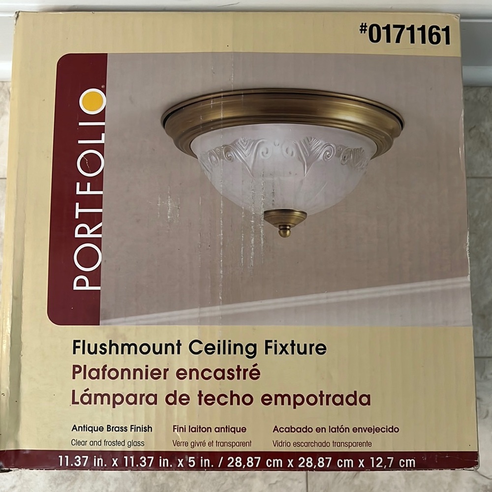 NWOT; Portfolio Flush mount Ceiling Fixture